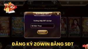 Hướng dẫn đăng ký Zowin bằng Số điện thoại