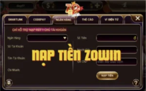 Nạp tiền Zowin