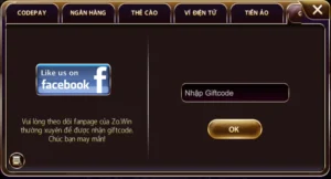 Hướng dẫn nhận giftcode Zowin